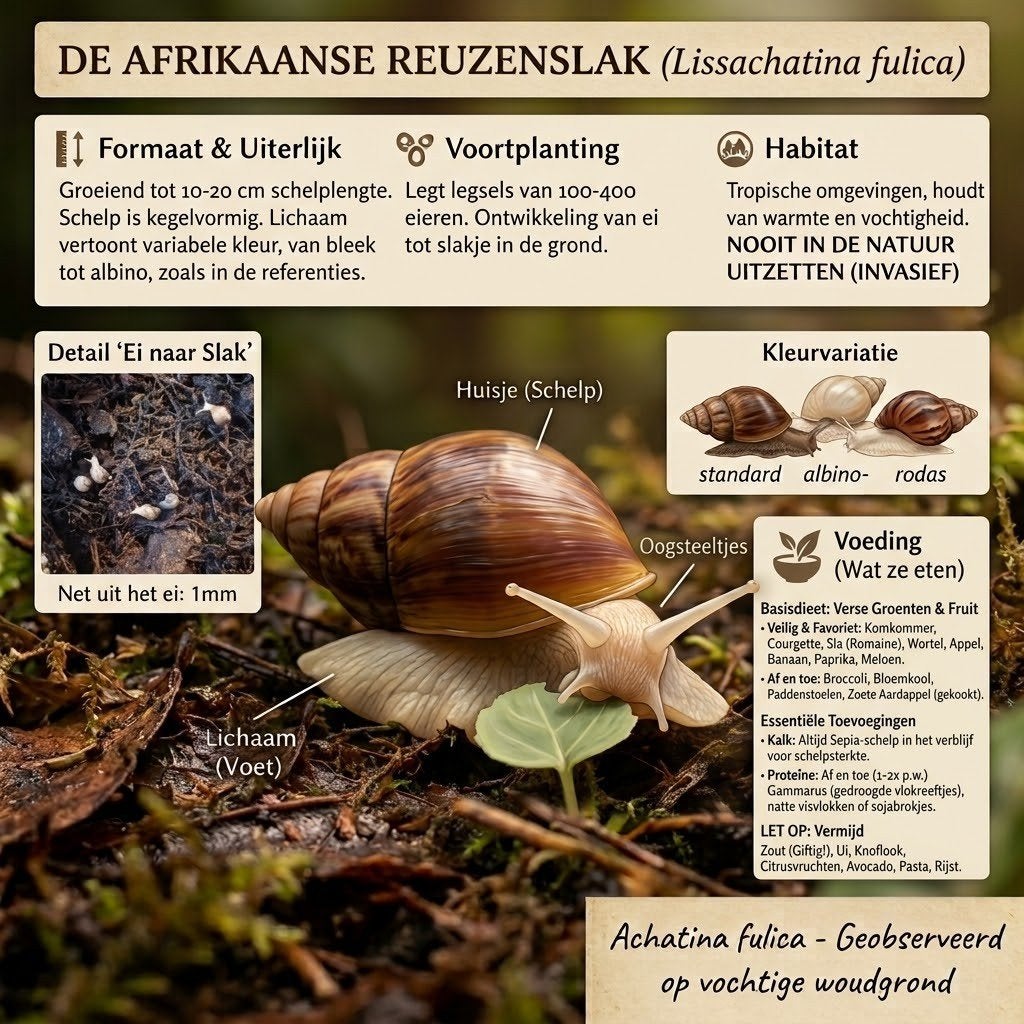 Afrikaanse reuzenslakken - achatina fulica, Dieren en Toebehoren, Augustus, Geslacht onbekend