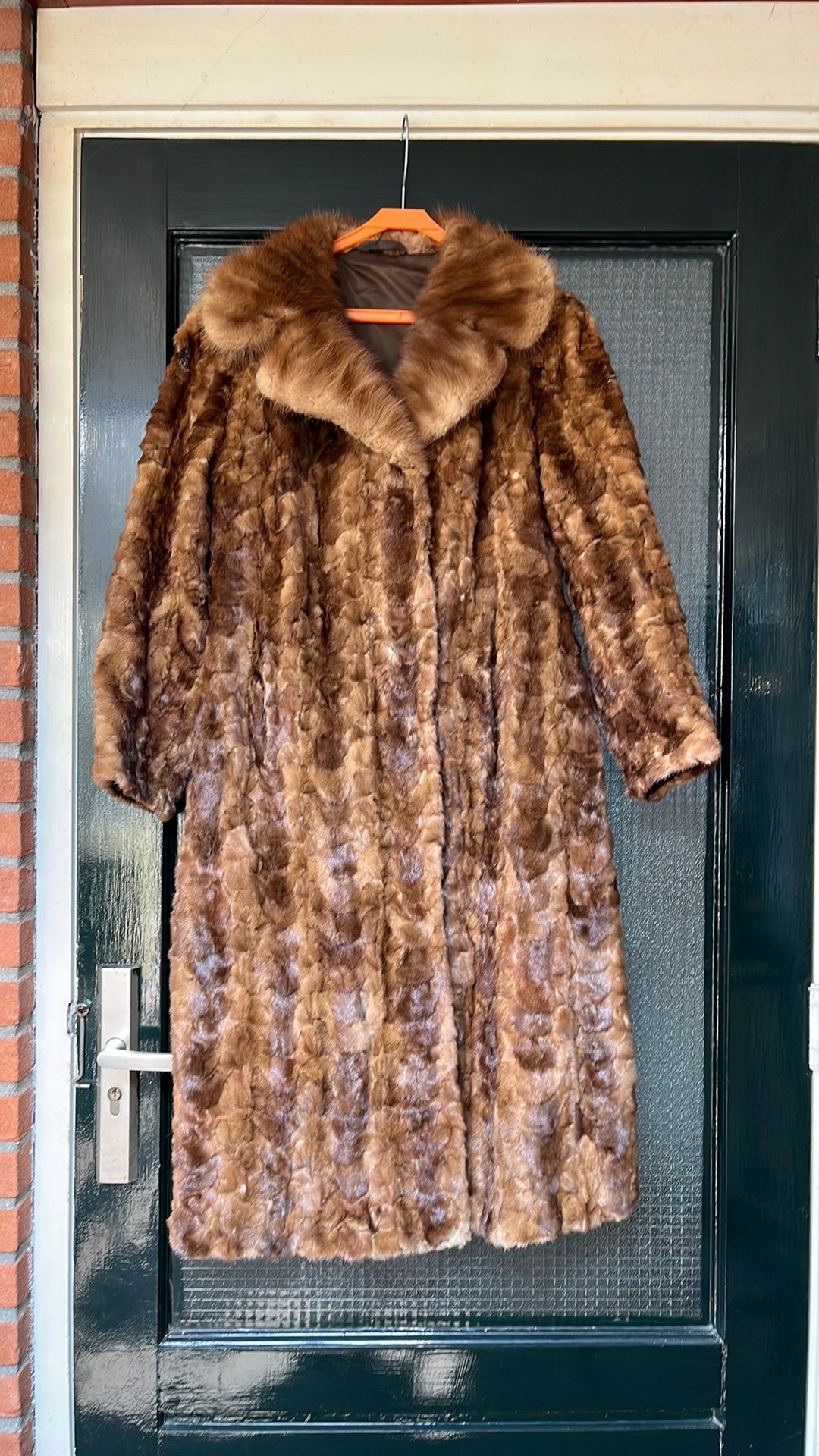 Bontjas bont jas, Ophalen of Verzenden, Gedragen, Maat 38/40 (M), Bruin