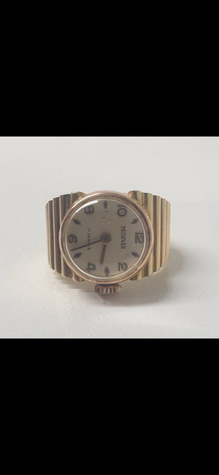 18k goud ring horloge handopwinder, Sieraden, Tassen en Uiterlijk, Ophalen, Goud, Overige merken