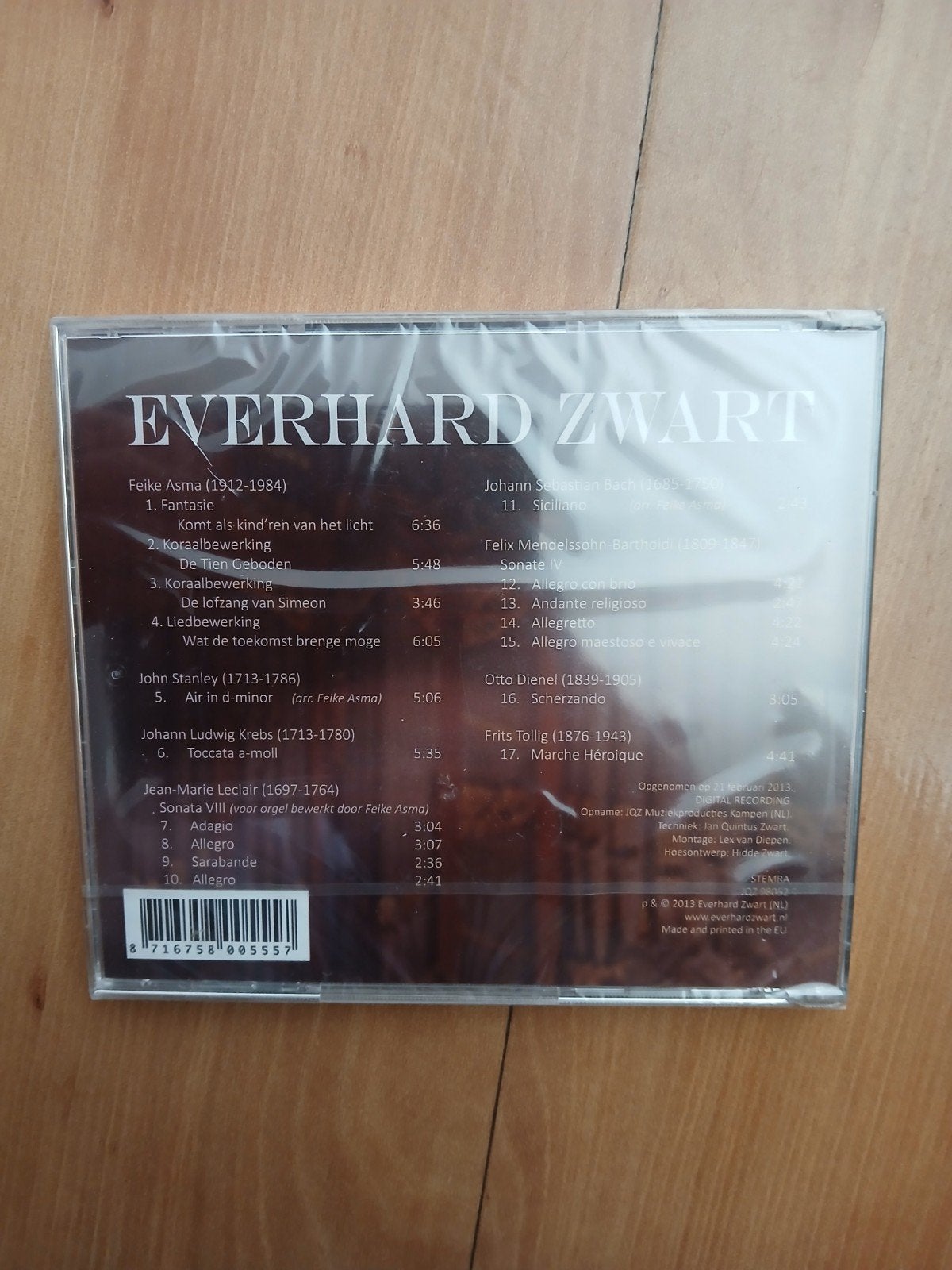 Everhard Zwart - Feike Asma (CD), Romantiek, Nieuw in verpakking, Orkest of Ballet, Inclusief doosje