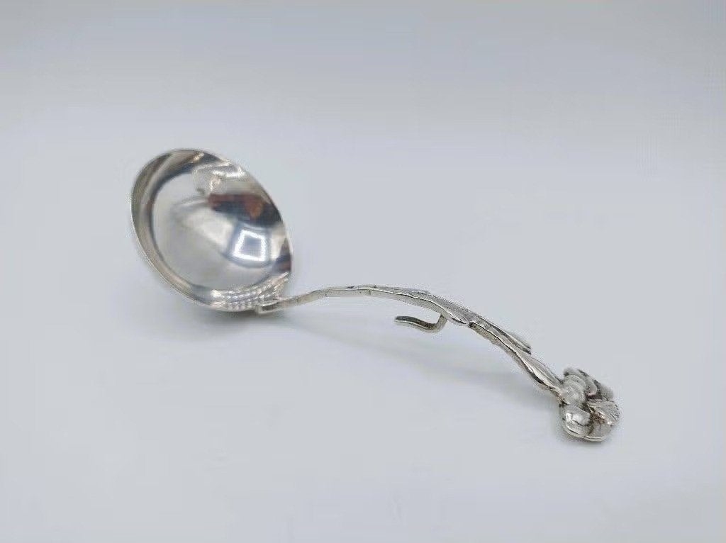 Zilveren roomlepel, ca. 1920, Antiek en Kunst, Verzenden