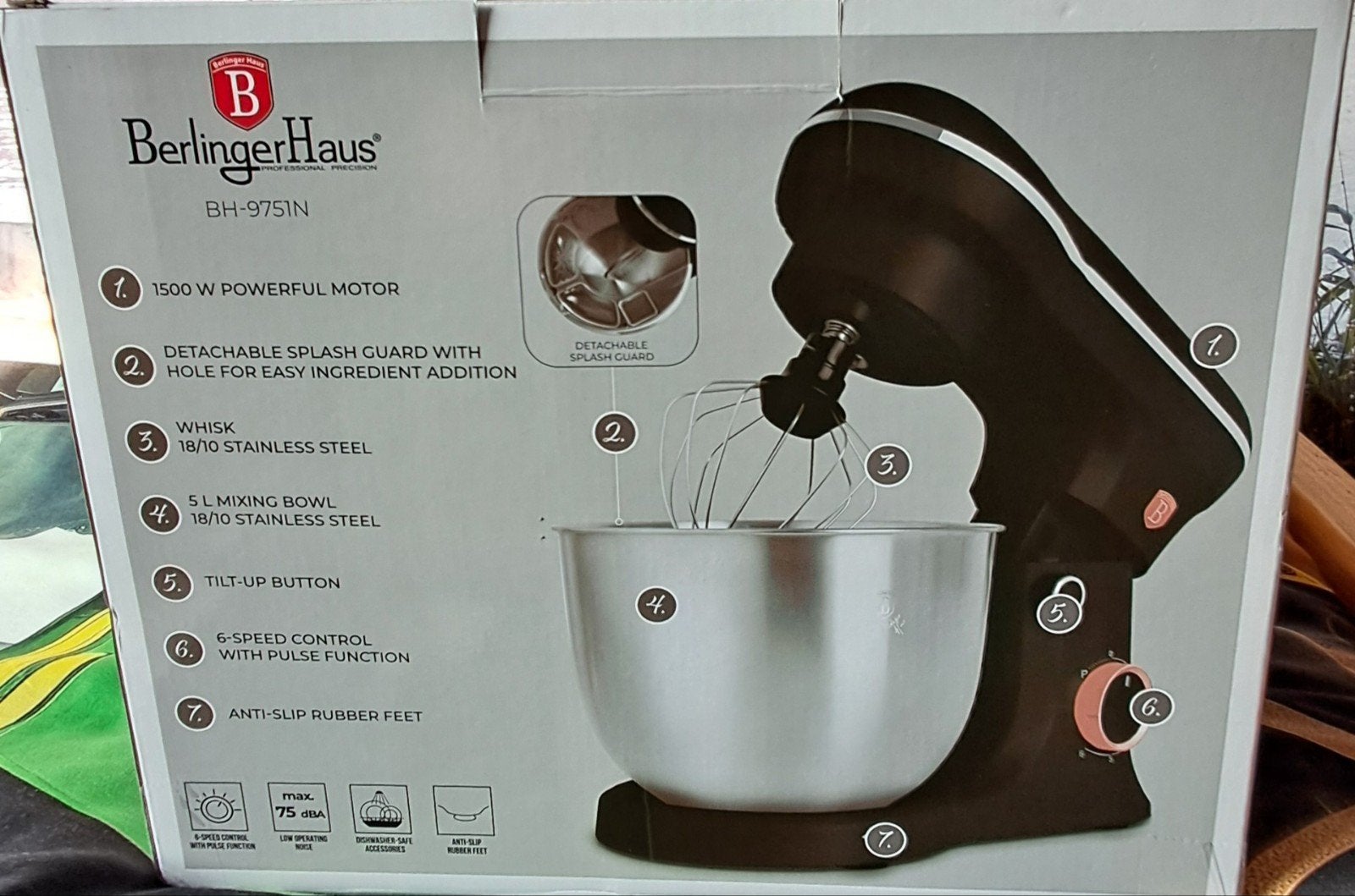 BerlingerHaus Keukenmachine, 4 liter of meer, Ophalen, Nieuw, 3 snelheden of meer