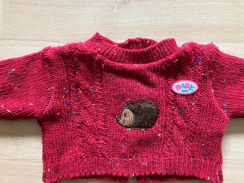 Babyborn donkerrood truitje izgs, Ophalen of Verzenden, Gebruikt, Overige typen