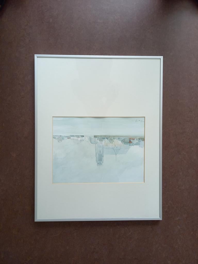 Aquarel Zicht op Dordrecht, Antiek en Kunst, Ophalen of Verzenden