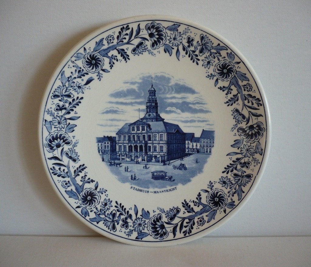 b063-Wandbord, Petrus Regout, het stadhuis van Maastricht., Ophalen of Verzenden