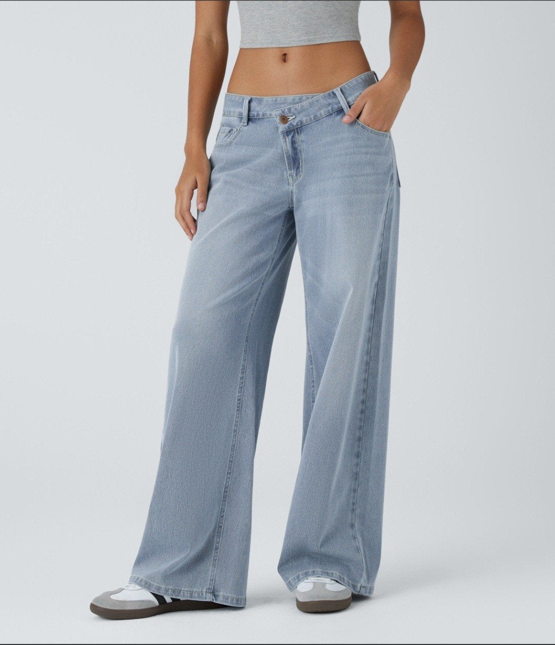 Halara wijdvallende jeans - xxl pettit lengte 30, Kleding | Dames, Broeken en Pantalons, Blauw, Maat 46/48 (XL) of groter, Nieuw