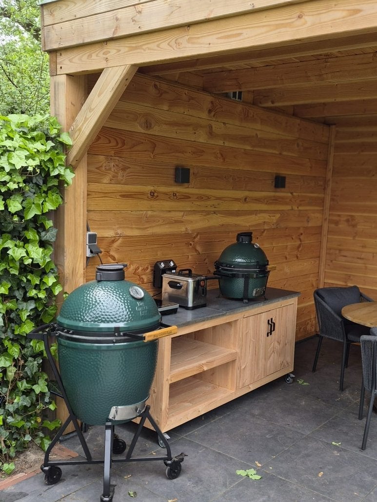 Buitenkeuken Op Maat van Hout – Luxe Buitenkeuken met BBQ, Tuin en Terras, Buitenkeukens, Ophalen, Zo goed als nieuw