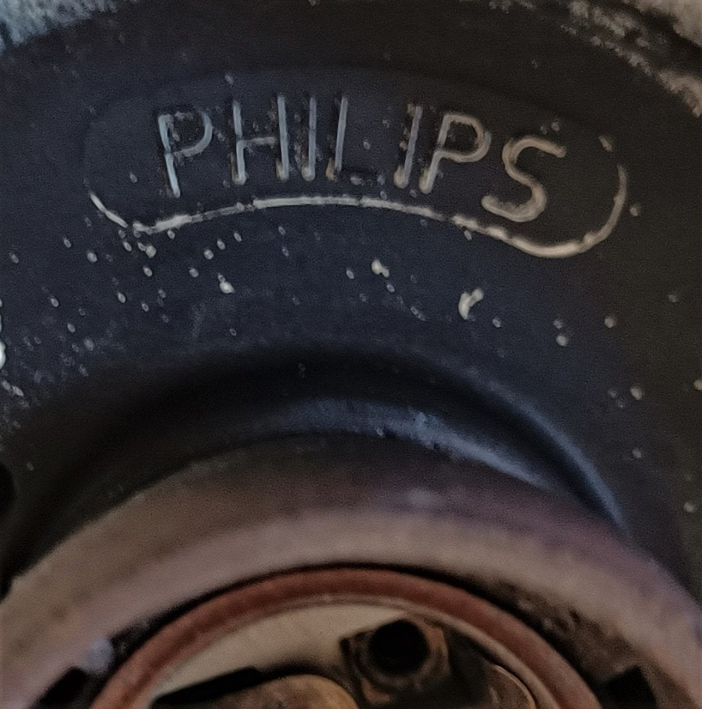 Philips  plafondlamp -mat wit & bakeliet - gemerkt 100 Watt, Gebruikt, 19 cm, Philips, Art deco