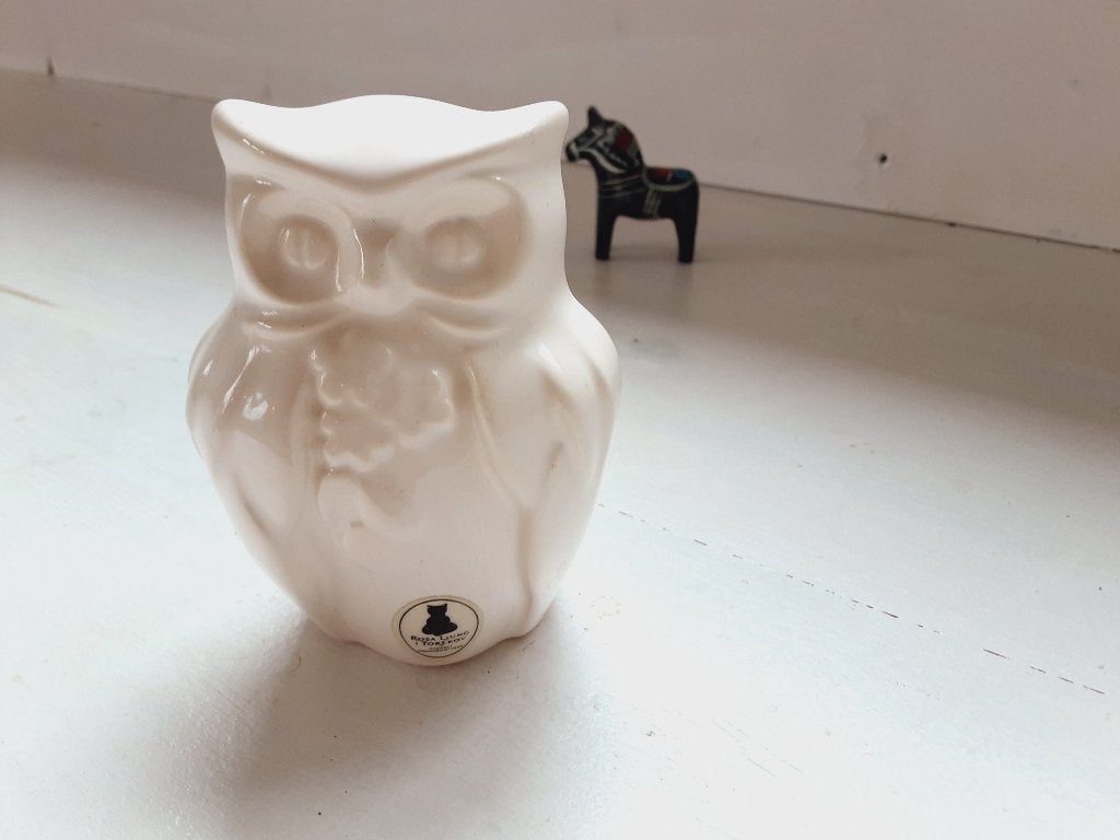 Zweedse Vintage Rosa Ljung keramisch beeld - Uil, Antiek en Kunst