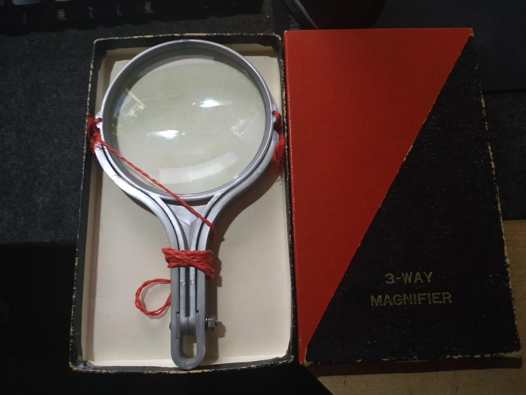 Echt glas 10 cm. nek loep 3X, Hobby en Vrije tijd, Vergrootglazen, Loepen en Loeplampen, Ophalen of Verzenden, Gebruikt, Vergrootglas of Loep