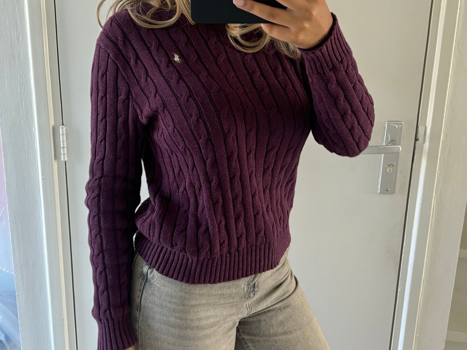 Ralph Lauren Cable Knit Trui (M), Kleding | Dames, Truien en Vesten, Ophalen of Verzenden, Gedragen, Maat 38/40 (M), Overige kleuren