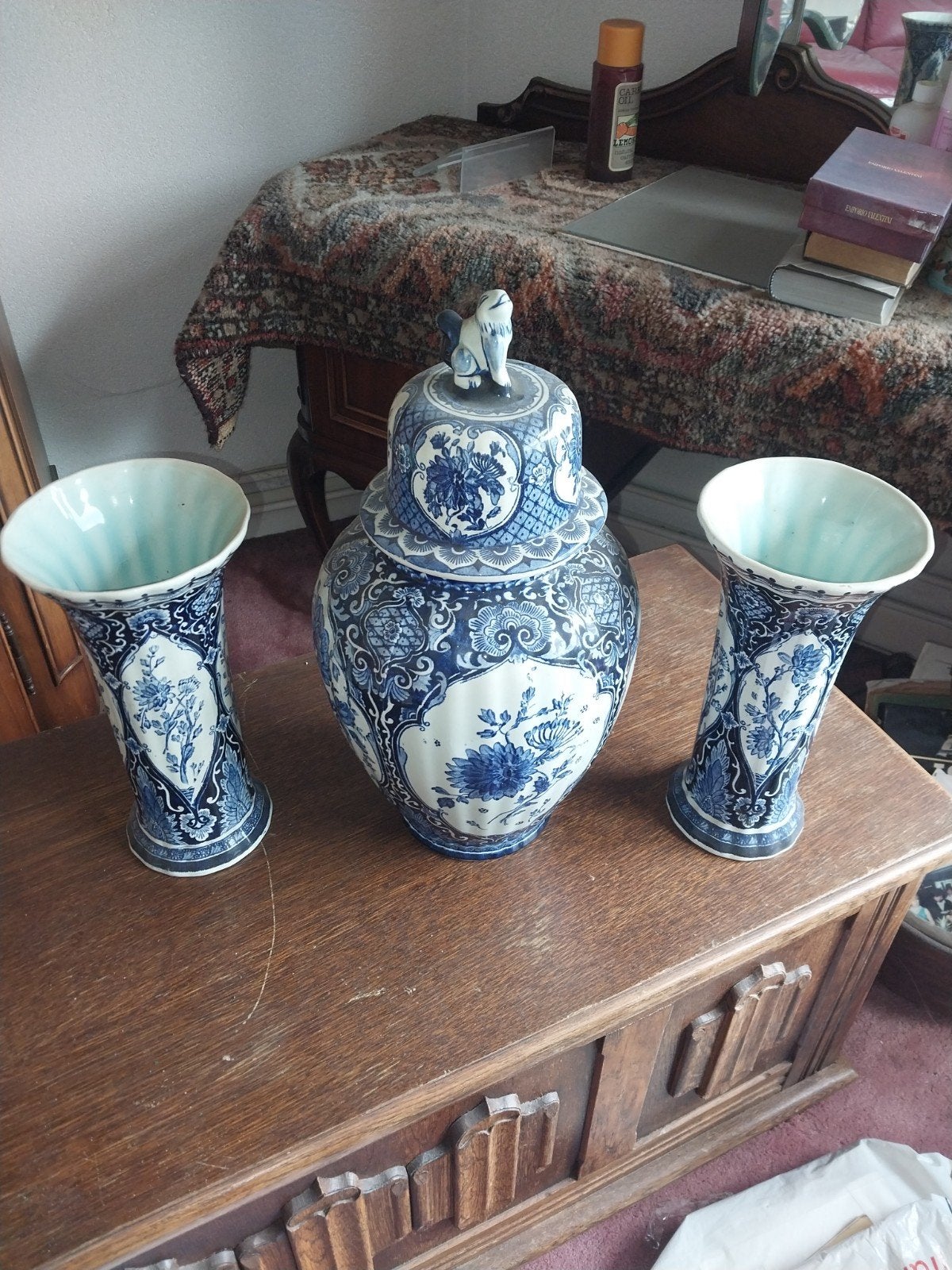 Originele BOCH BELGIUM Delfts Blauw Vazen Set, Ophalen of Verzenden