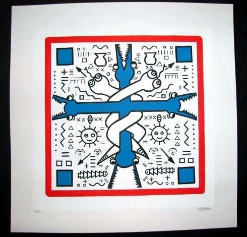 Kruisdraak zeefdruk 30 x 30 cm - Henk de Bouter E1060