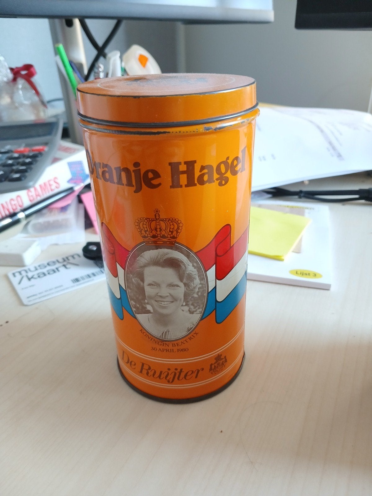 Unieke blikjes: Wilhelmina en Oranje Hagel (Beatrix), Verzamelen, Ophalen of Verzenden, Gebruikt, Overige, Overige merken