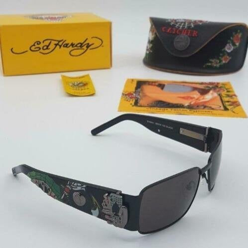 Zonnebril Ed Hardy EHS-041 59-16-130 Black - The Catcher, Overige merken, Zonnebril, Overige kleuren, Nieuw