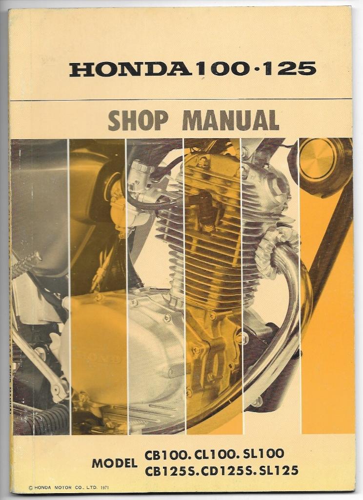 Honda CB100 CL100 SL100 CB125 CD125 SL125 shop manual, Motoren, Ophalen of Verzenden, Honda