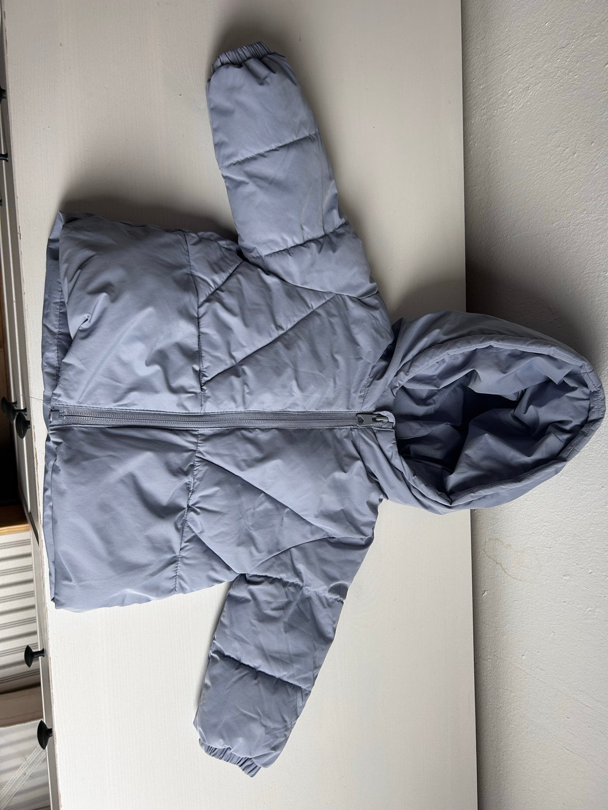 Mango winterjas blauw paars maat 80, Ophalen of Verzenden, Zo goed als nieuw, Jongen of Meisje