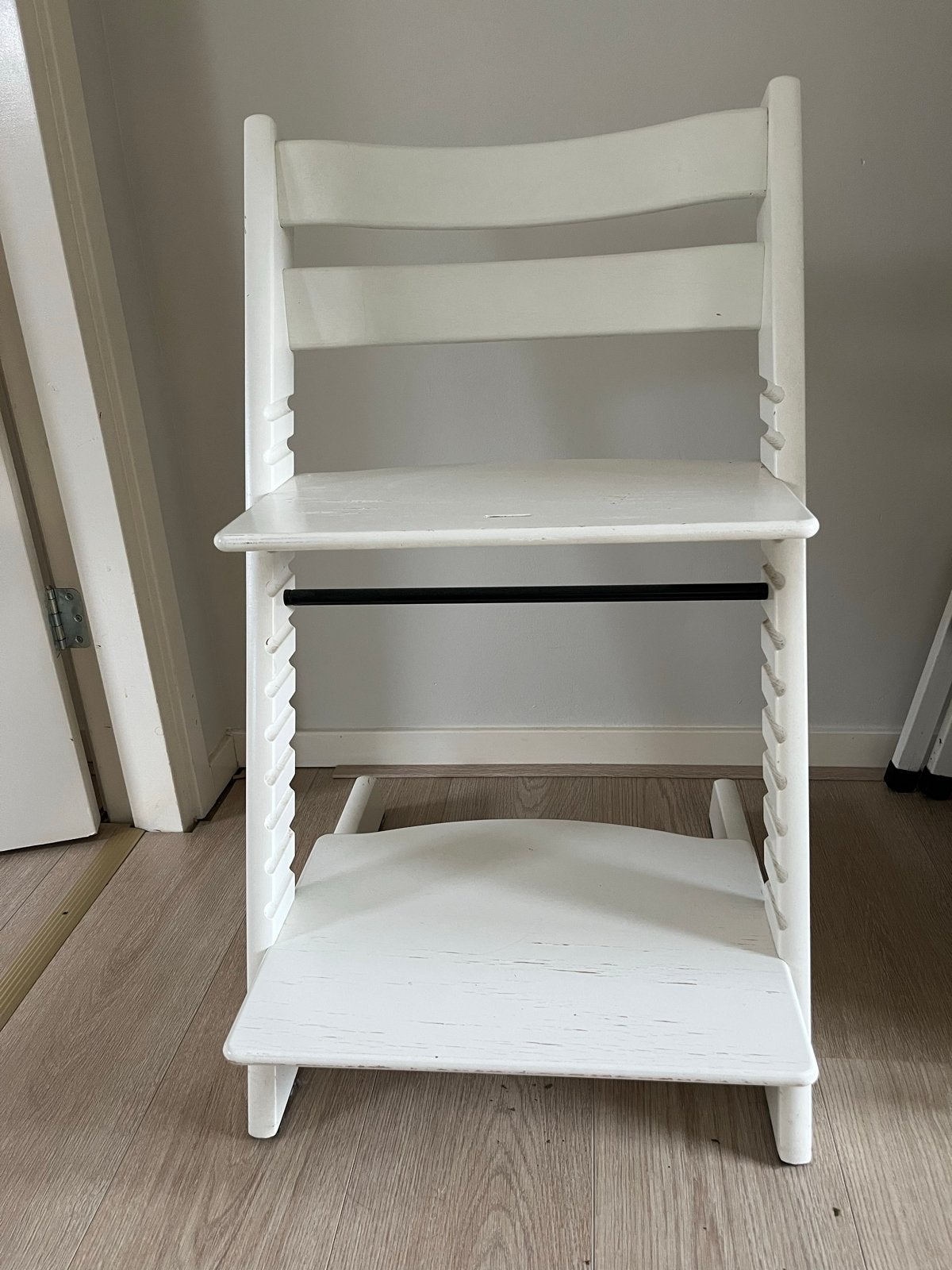 Stokke Tripp Trapp meegroeistoel wit, Ophalen, Gebruikt, Meegroeistoel, Aanschuifbaar