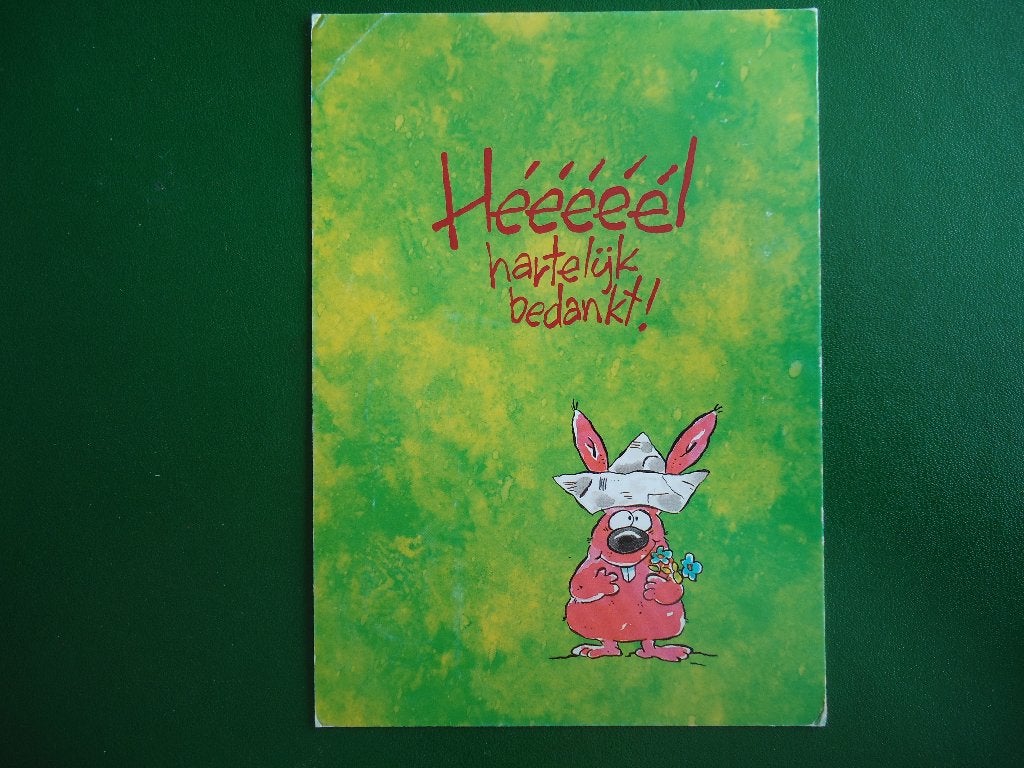 (168) Dierenkaart: Konijn?, Verzamelen, Ansichtkaarten | Dieren, Verzenden, 1980 tot heden, Gelopen, Overige soorten