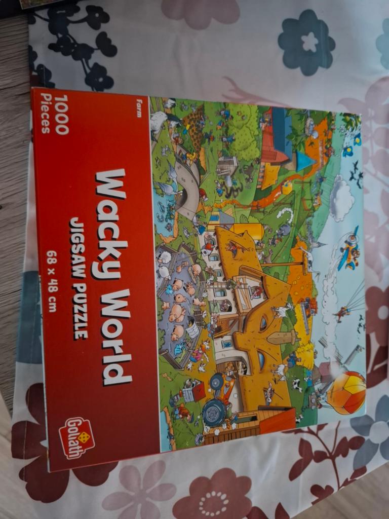 Wacky world puzzel 1000 stukjes, Ophalen, 500 t/m 1500 stukjes, Zo goed als nieuw