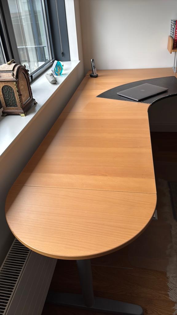 Bureau in delen beukenhout, Spaanplaat of MDF, Ophalen of Verzenden, Industrieel, IKEA