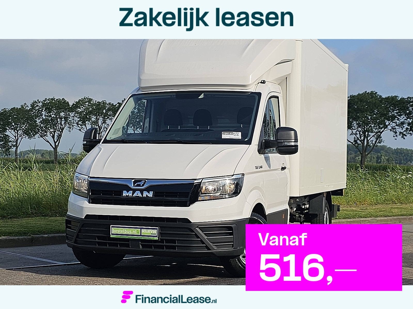 M.A.N. TGE 3.140 bakwagen laadklep !, Gebruikt, Euro 6, MAN, Wit