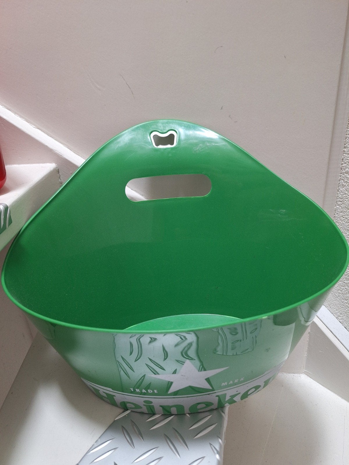 Heineken ijsemmer met flesopener - Groen, Ophalen of Verzenden, Heineken