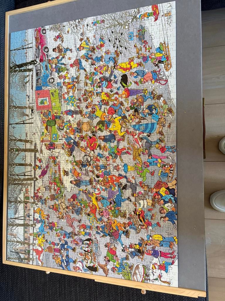 Jan van Haasteren Puzzel 'Op glad ijs' 1000 stukjes, Ophalen of Verzenden, 500 t/m 1500 stukjes, Zo goed als nieuw, Legpuzzel