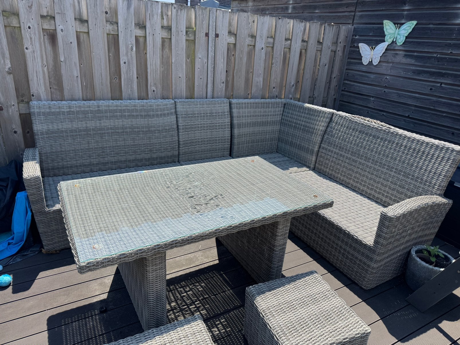 Loungeset 8 pers, High Dining (met defecten!), Ophalen, Gebruikt, 8 zitplaatsen, Loungeset