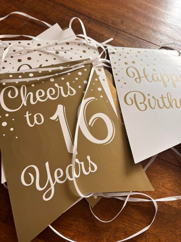 Slinger voor 16 jarige, Ophalen of Verzenden, Zo goed als nieuw, Versiering, Verjaardag