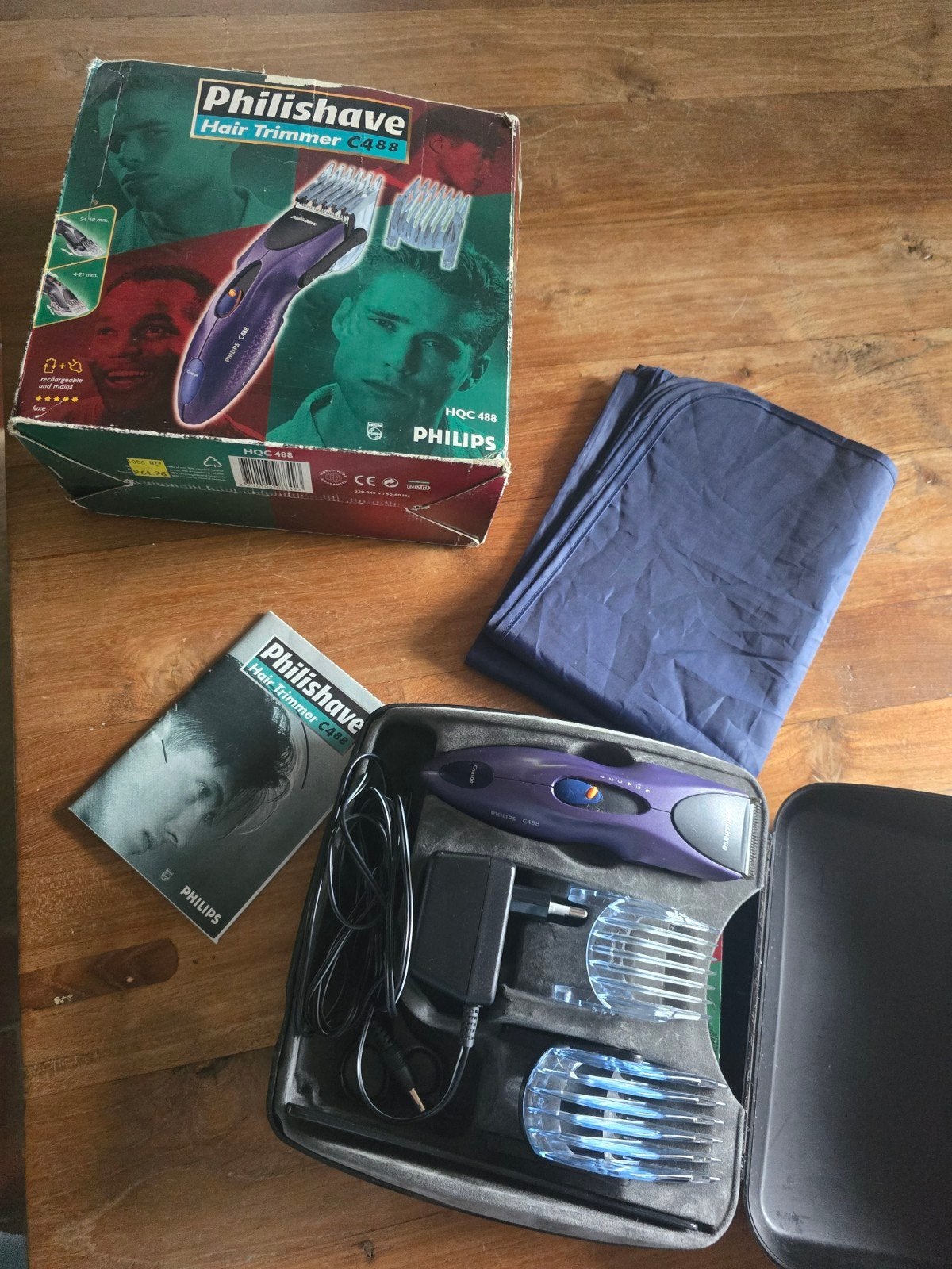 Philips Philishave Hair Trimmer C488 met accessoires DOOS G, Ophalen of Verzenden, Gebruikt, Tondeuse