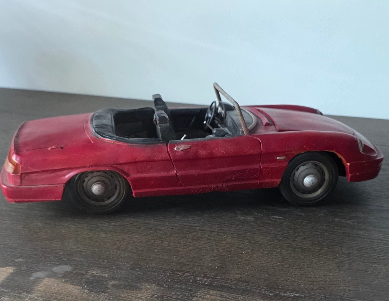 Unieke Composiet Modelauto Alfa Romeo Spider 30 cm, Overige merken, Auto, Groter dan 1:32, Ophalen of Verzenden