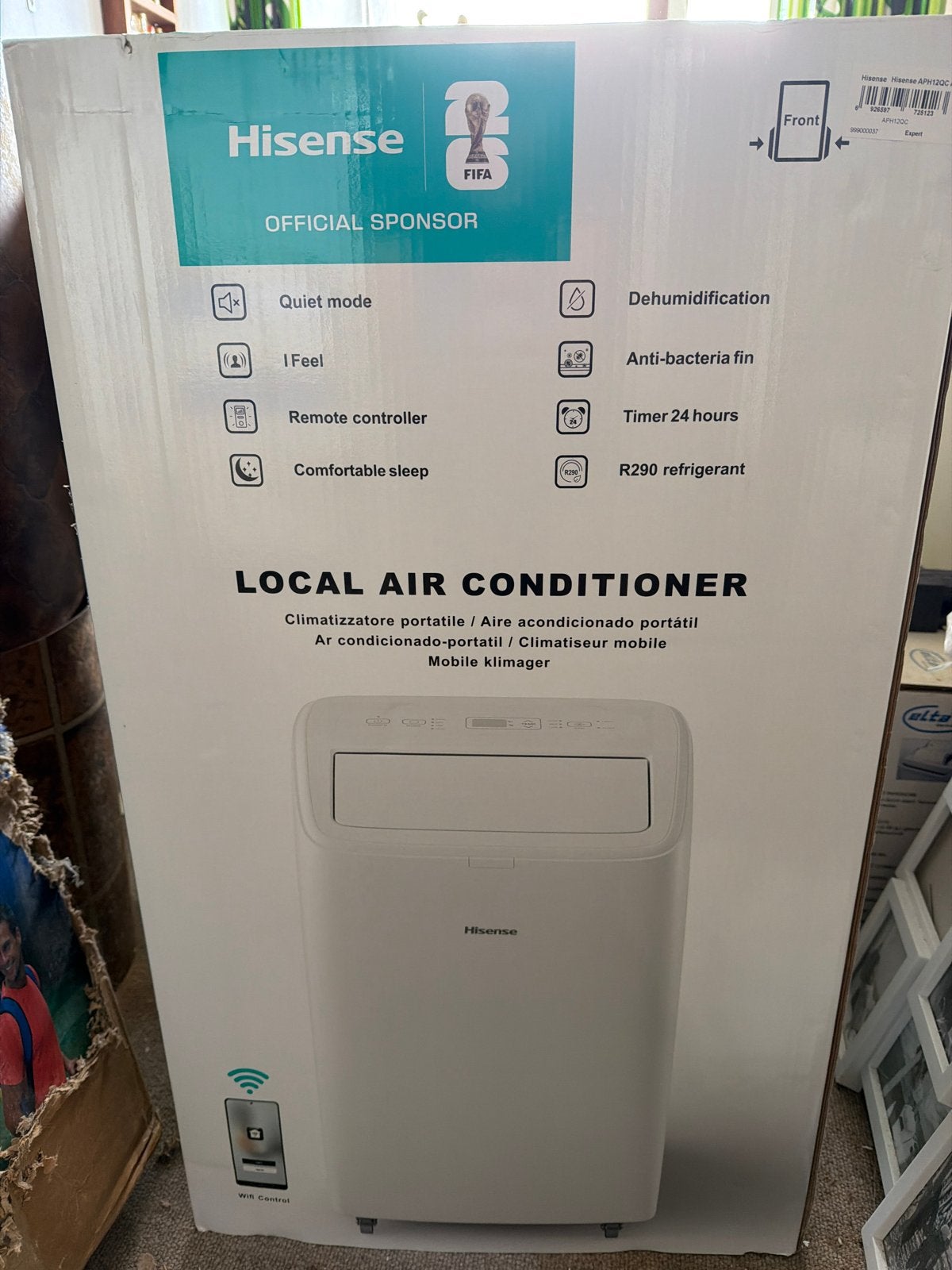 Hisense Mobiele Airco - Nieuw in doos, Ophalen, Minder dan 60 m³, Nieuw, 3 snelheden of meer
