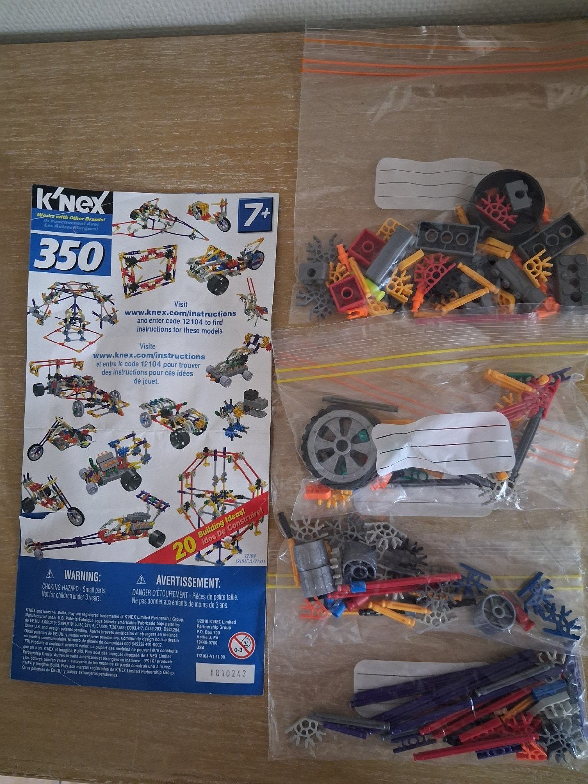 Miniknexx 4 voorbeelden met materialen, Ophalen of Verzenden, Zo goed als nieuw, K'nex