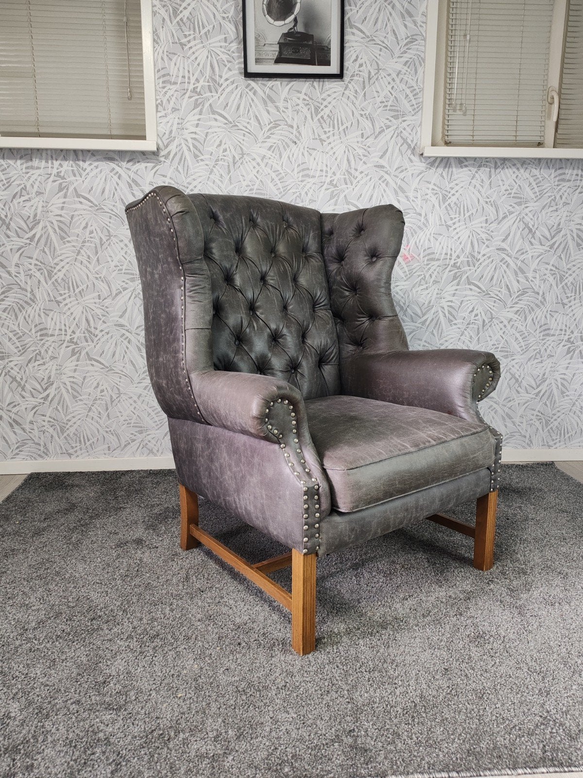 Prachtige Riviera Maison Chesterfield fauteuil, Huis en Inrichting, Hout, Onbekend, 75 tot 100 cm, Ophalen of Verzenden