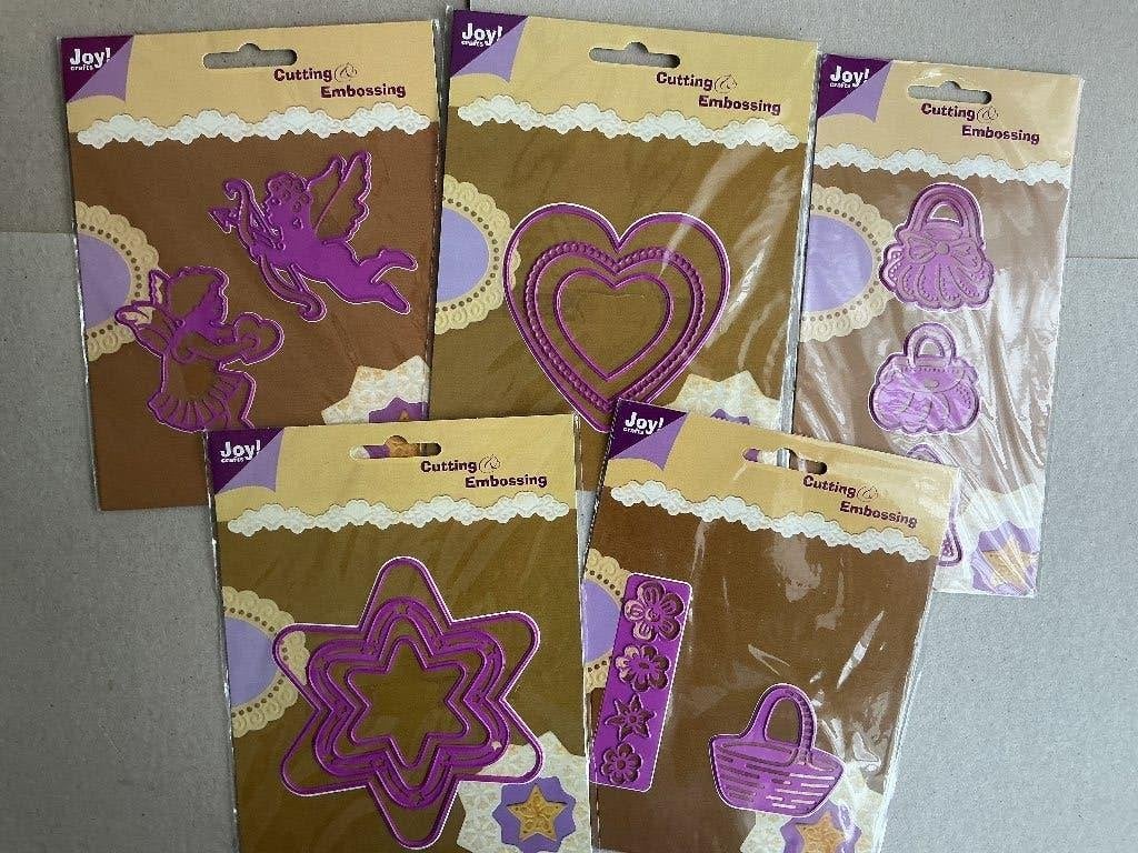 Setje 5 Joy snij en embossing mallen, Ophalen of Verzenden, Nieuw, Overige thema's, Pons of Mal