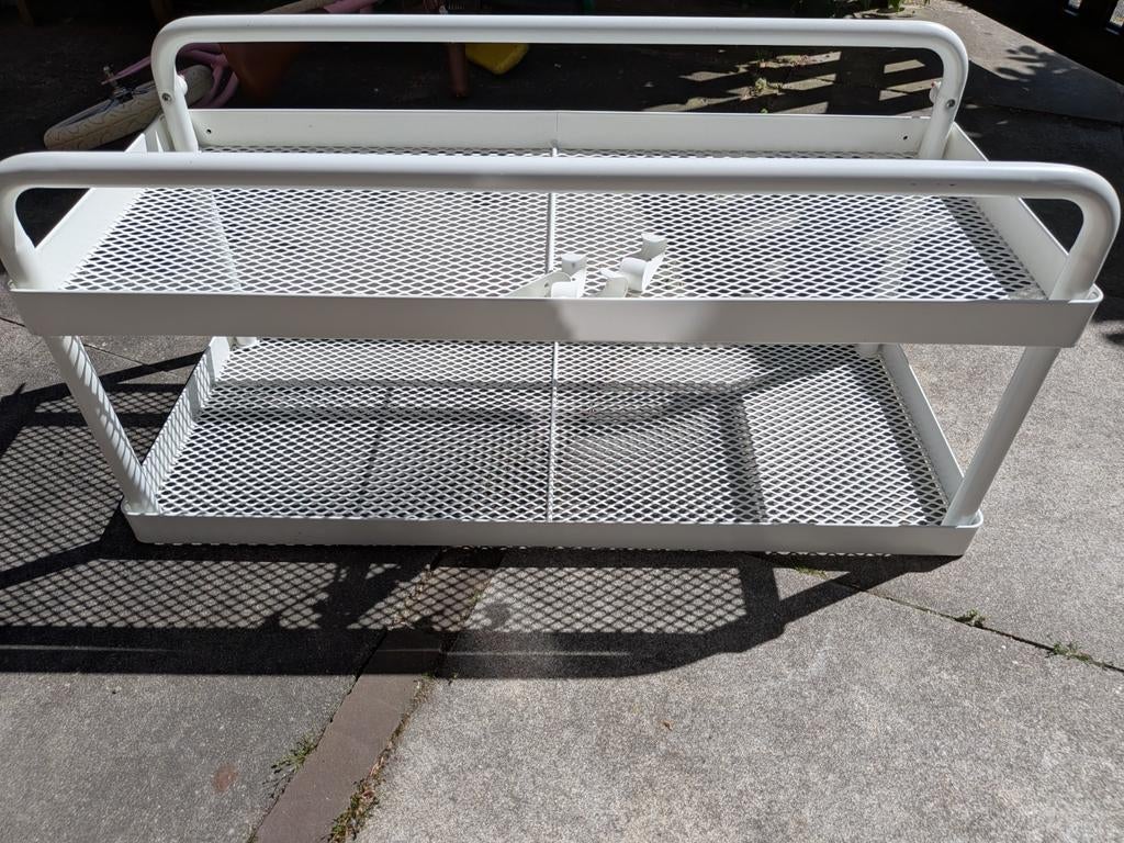 Ikea Mackapär kapstok / schoenenrek wit, Huis en Inrichting, Woonaccessoires | Kapstokken, Gebruikt, Minder dan 100 cm, Metaal