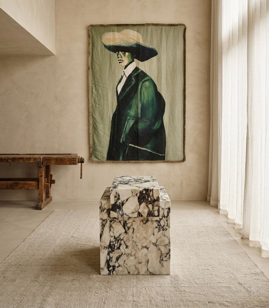 Calacatta marmeren object - uniek design, Ophalen of Verzenden, Zo goed als nieuw
