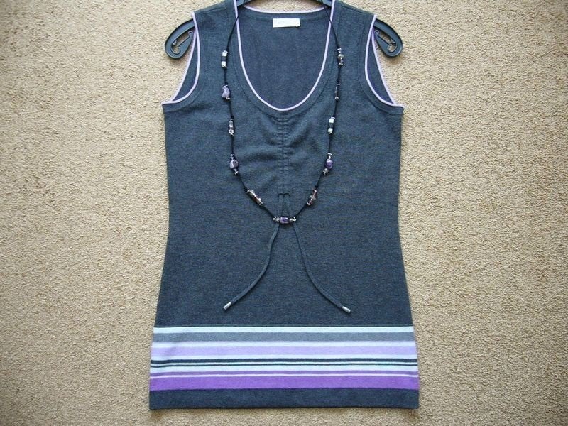 Bonita vest met top en ketting mt 36 nog, Kleding | Dames, Ophalen of Verzenden, Zo goed als nieuw, Grijs, Maat 36 (S)