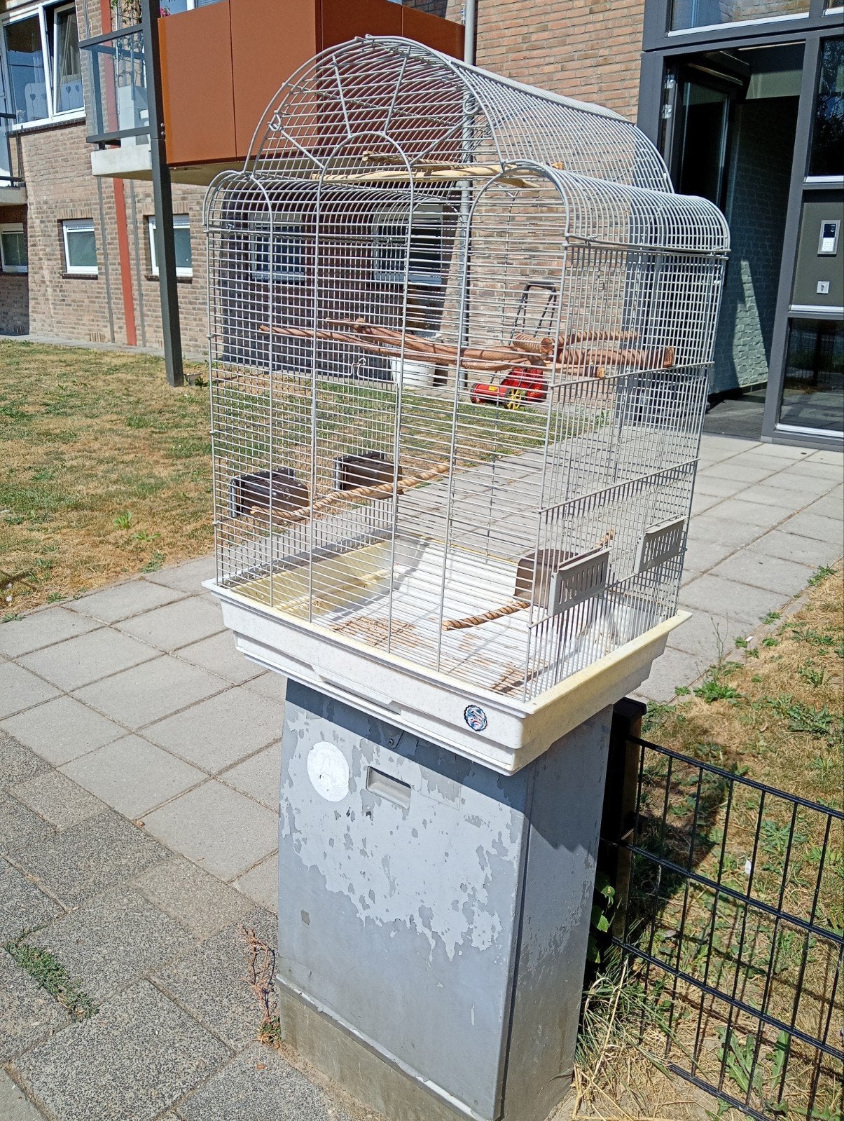 vogelkooi, Ophalen, Gebruikt, Metaal