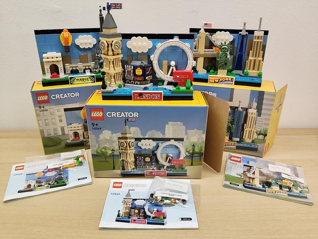 Lego Creator - 40519, 40568, 40569 - Postcards, Lego, Ophalen of Verzenden, Zo goed als nieuw, Compleet