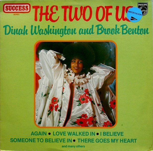 Dinah Washington And Brook Benton ‎  The Two Of Us  lp, LP, Ophalen of Verzenden, Zo goed als nieuw, Beschermende buitenhoes