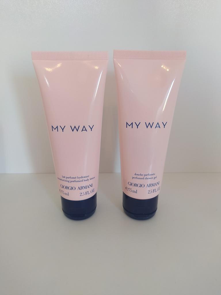 Nieuw Giorgio Armani My Way Bodylotion 75 ml & Showergel 75, Ophalen of Verzenden, Nieuw, Gehele gezicht