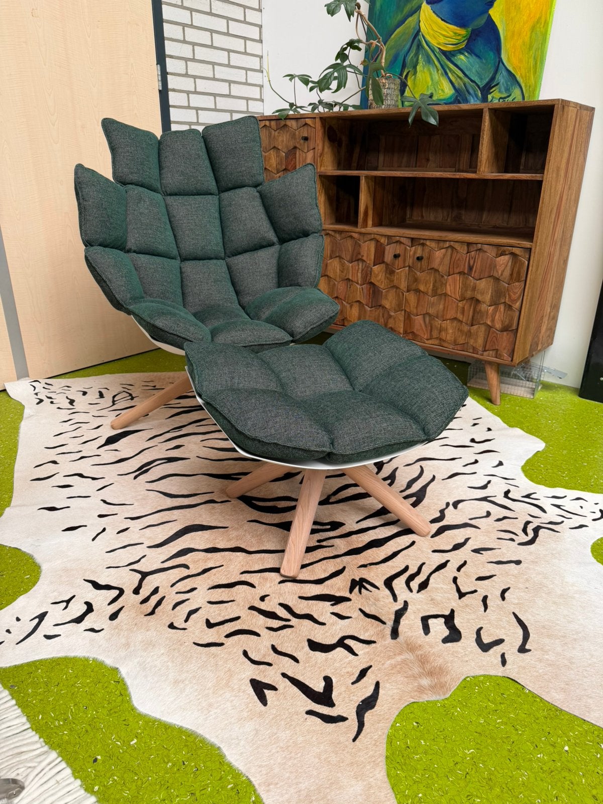 B&B Italia Husk lounge chair + Ottoman hoge rug LP € 6.180,-