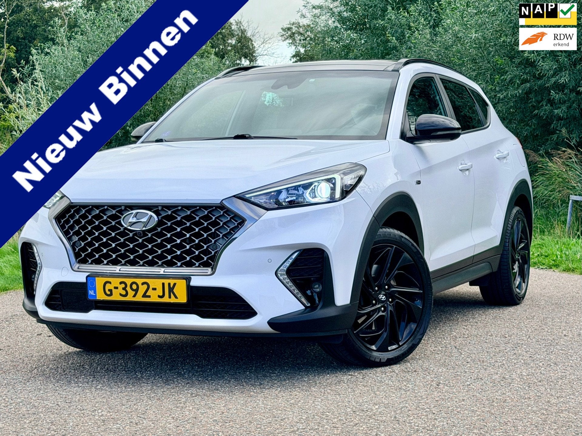 Hyundai Tucson 1.6 T-GDI N-Line Automaat Panodak Stoelverwar, Auto's, Dealer onderhouden, 15 km/l, Gebruikt, 4 cilinders