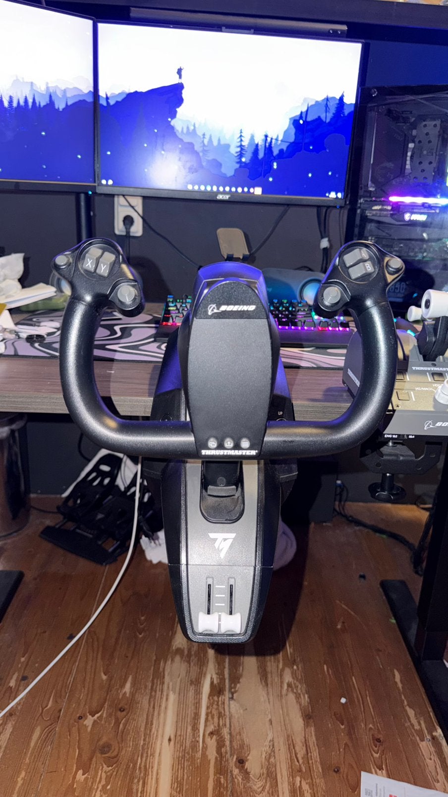 Thrustmaster Boeing TCA Yoke Pack + Rudder Pedals, Spelcomputers en Games, Ophalen of Verzenden, Zo goed als nieuw