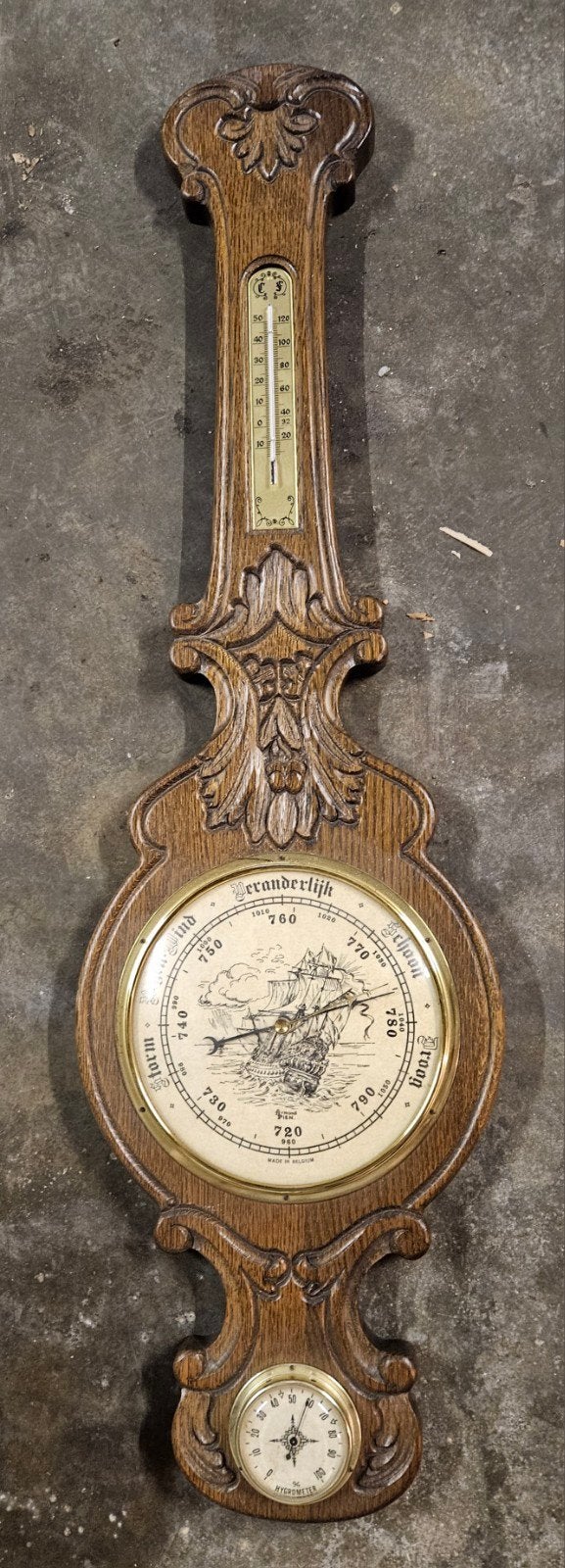 Vintage Barometer Hygrometer Thermometer - 93 cm, Ophalen