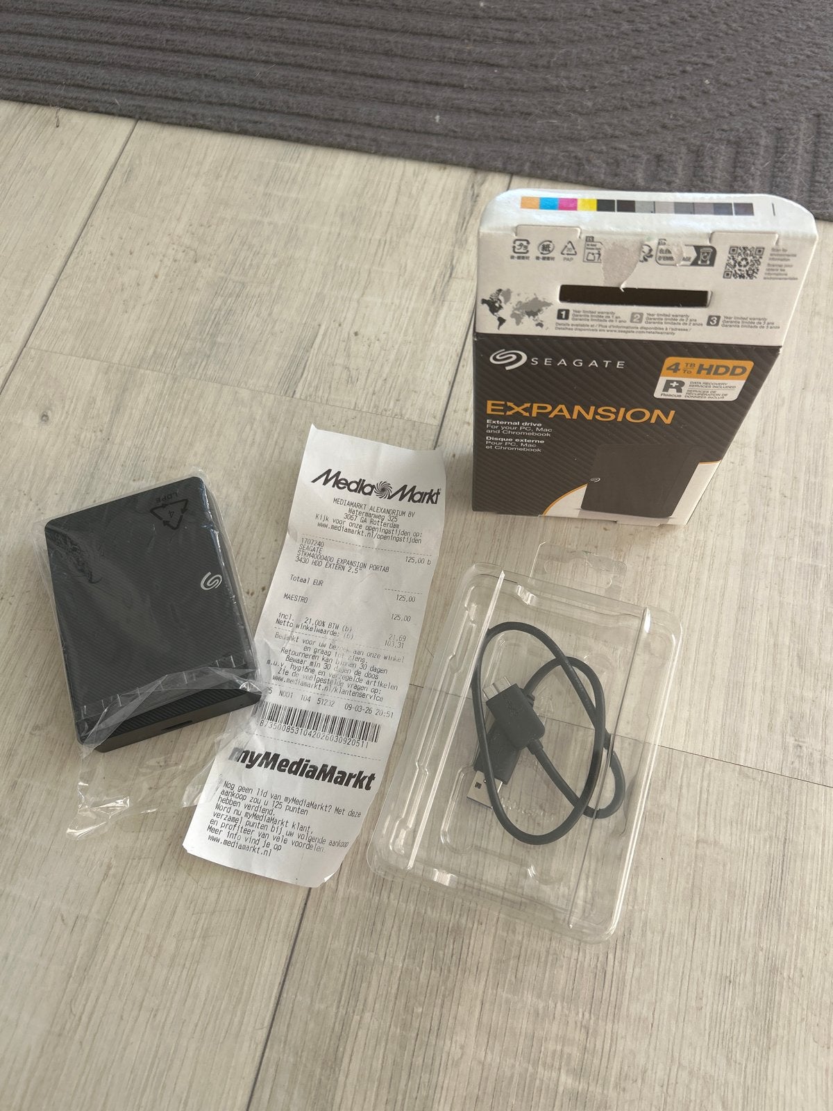Seagate Expansion 4TB Externe HDD - Nieuwstaat, Server, HDD, Ophalen of Verzenden, Zo goed als nieuw