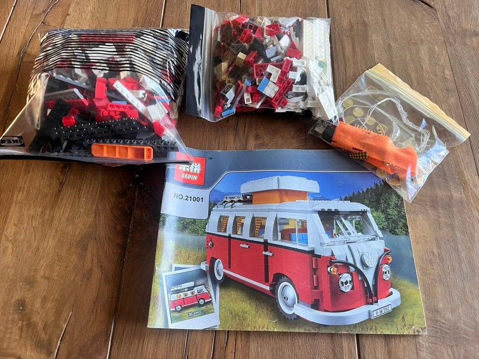 VW T1 busje Creator Imitatie Lego (Lepin), Ophalen of Verzenden, Zo goed als nieuw