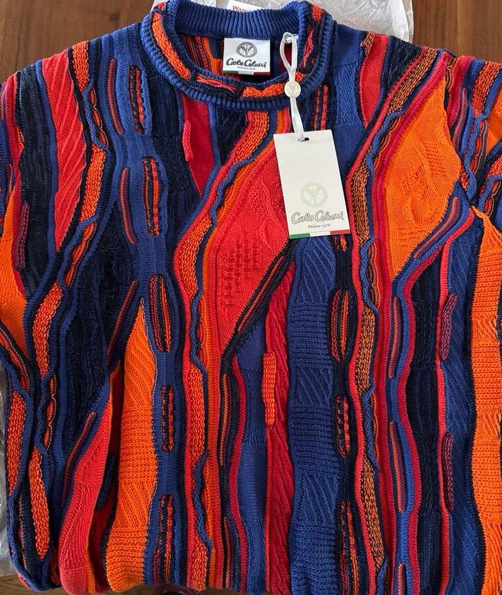 Carlo Colucci trui met label, Ophalen of Verzenden, Nieuw, Overige maten, Blauw
